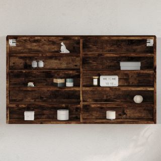 vitriinkapp, suitsutatud tamm, 100x15x58 cm, tehispuit