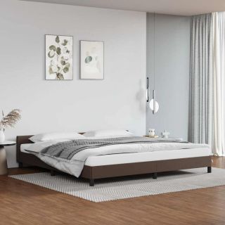 voodiraam peatsiga ilma madratsita Pruun 200x200 cm