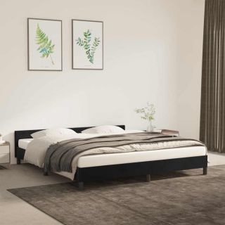 voodiraam ilma madratsita, must, 160x200 cm, samet