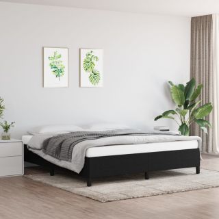 voodiraam ilma madratsita, must, 160x200 cm, kangas