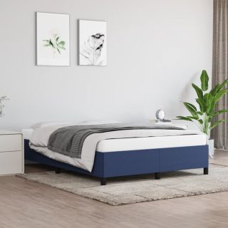 voodiraam ilma madratsita, sinine, 140x200 cm, kangas