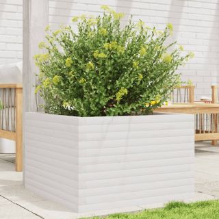 aia taimekast, valge, 70x70x45,5 cm, männipuit