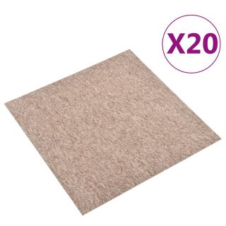 ковровая плитка напольная 20 шт., 5 м², 50 x 50 см, бежевая