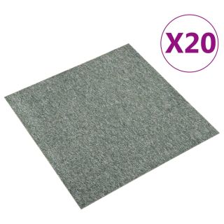 ковровая плитка напольная 20 шт., 5 м², 50 x 50 см, зеленая