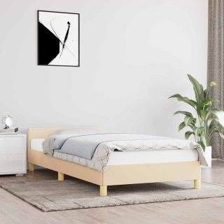 voodiraam peatsiga ilma madratsikreemita 90x190 cm kangas