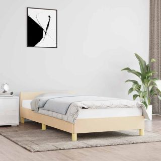 Voodiraam ilma Madratsikreemita 100x200 cm kangas