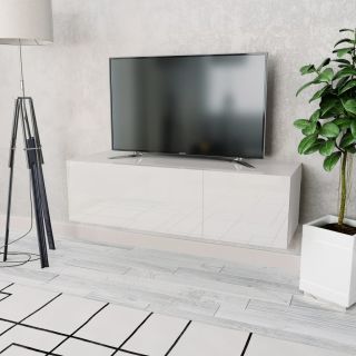 telerikapp, tehispuit, 120 x 40 x 34 cm, kõrgläikega valge