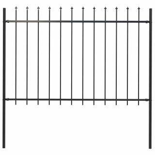 terava otsaga aed, terasest, 1,8 m, must