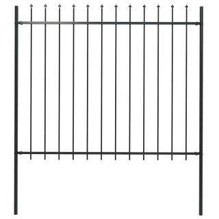 terava otsaga aed, terasest, 1,8 m, must
