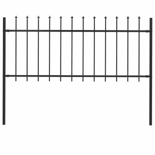 terava otsaga aed, terasest, 1,8 m, must