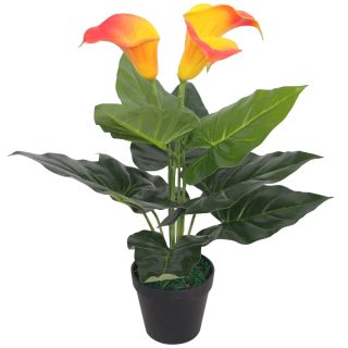 kunstkalla potiga 45 cm, punane ja kollane