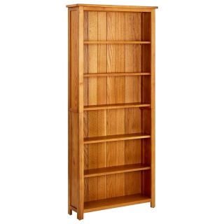 Книжный шкаф с 6 полками, 80 x 22,5 x 180 см, дубовое дерево
