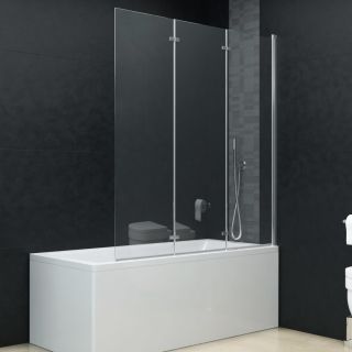 volditav dušinurk kolme paneeliga, ESG, 130 x 138 cm
