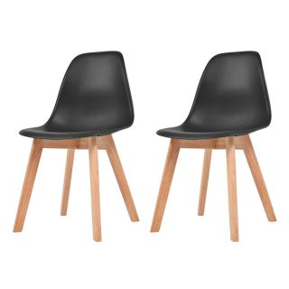 söögitoolid 2 tk, must, plast
