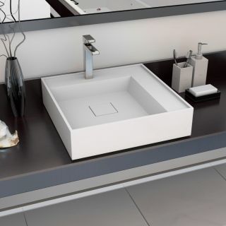 valamu 50 x 50 x 12,3 cm mineraalvalatis/marmorvalatis, valge