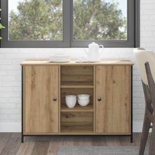 Kõrge kapp Artisan Oak 100x35x70 cm Töödeldud puit ja teras