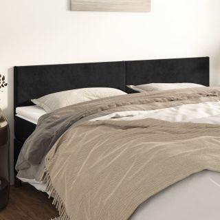 voodipeatsid 2 tk, must, 100x5x78/88 cm, samet