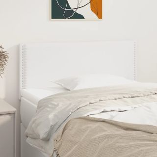 изголовье, белое, 90x5x78/88 см искусственная кожа