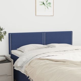 voodipeatsid 2 tk, sinine, 72x5x78/88 cm, kangas