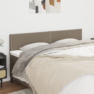 voodipeatsid 2 tk, pruunikashall, 80x5x78/88 cm, kangas