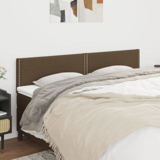 voodipeatsid 2 tk, tumepruun, 80x5x78/88 cm, kangas