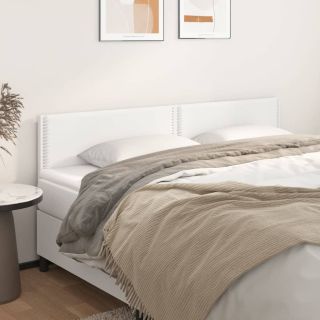 voodipeatsid 2 tk, valge 80x5x78/88 cm kunstnahk