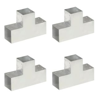 postiühendused, 4 tk T-kujuline, tsingitud metall, 101 x 101 mm