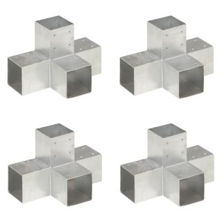 postiühendused, 4 tk X-kujuline, tsingitud metall, 91 x 91 mm