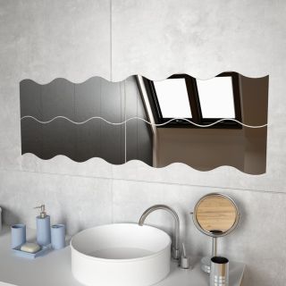 seinapeeglid 4 tk, 60 x 18,5 cm, laineline, klaas