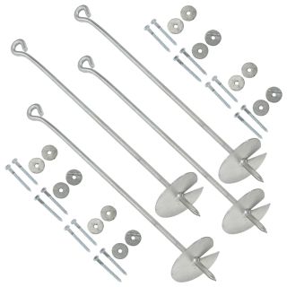 maa-ankrud 4 tk 10 x 60 cm tsingitud metall