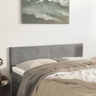voodipeatsid 2 tk, helehall, 72x5x78/88 cm, samet