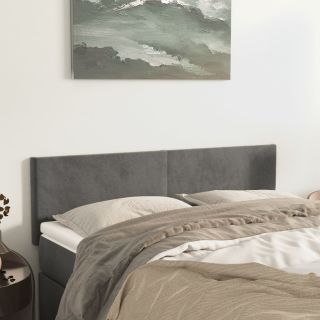 voodipeatsid 2 tk, tumehall, 72x5x78/88 cm, samet
