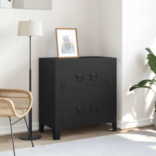 tööstuslik hoiukirst must 75x40x80 cm teras