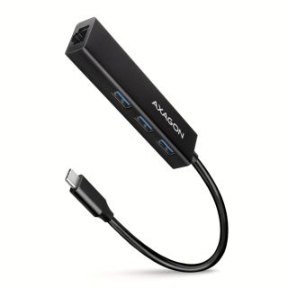 I/O HUB USB-C 4PORT GLAN/0.2M HMC-GL3A AXAGON