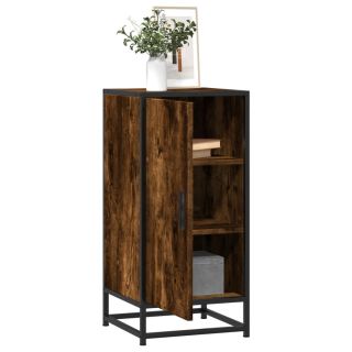puhvetkapp, suitsutatud tamm, 35,5x35x76cm, tehispuit ja metall