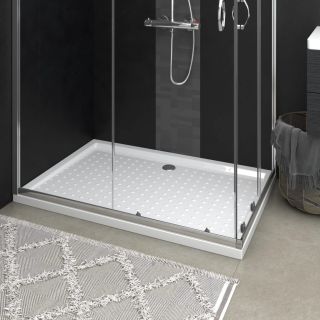 dušialus täppidega, valge, 80 x 120 x 4 cm ABS