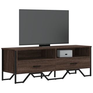 Тумба под ТВ, коричневый дуб, 122x34x41 см, искусственное дерево