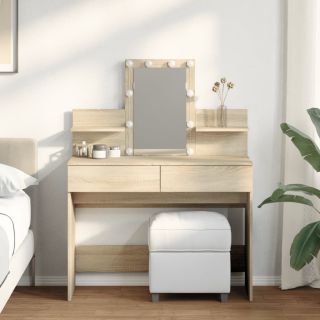 tualettlaud LEDiga, Sonoma tamm, 100 x 40 x 130 cm