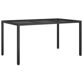 Aia Söögilaud Must 150x90x75 cm Polürotang