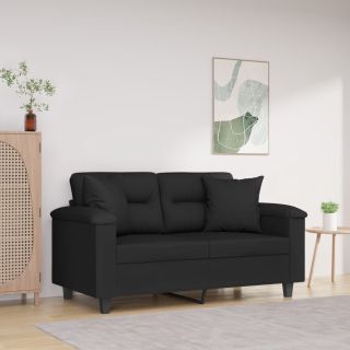 dekoratiivpadjad 2 tk, must, 40 x 40 cm, mikrofiiber kangas
