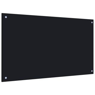 köögi pritsmekaitse, must, 100 x 60 cm, karastatud klaas