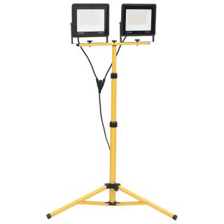 statiiviga LED prožektor, 2 x 100 W, külm valge