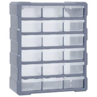 многосекционный органайзер с 18 средними ящиками 38x16x47 см