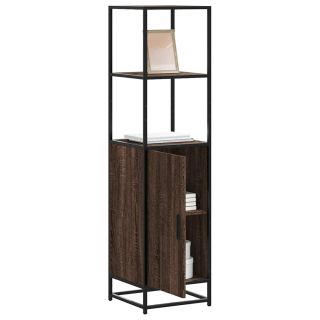 Highboard pruun tamm 35,5x35x139 cm Engineered Wood and Metal