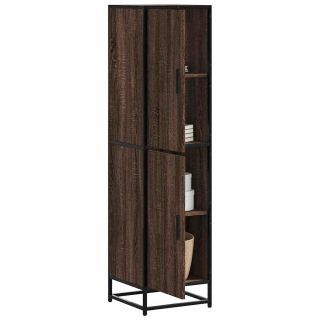 Highboard pruun tamm 35,5x35x139 cm Engineered Wood and Metal