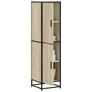 Высокий комод Sonoma дуб 35,5x35x139 см, композитная древесина и металл