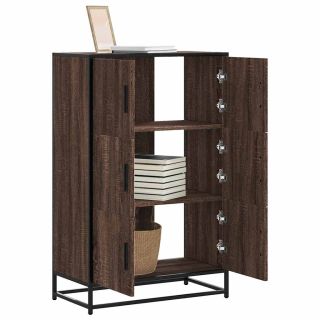 Highboard pruun tamm 68x35x106,5 cm Engineered Wood and Metal