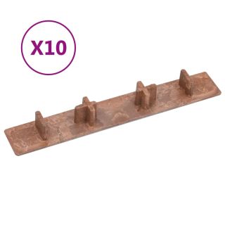 terrassilaua otsakorgid 10 tk, pruun, plast