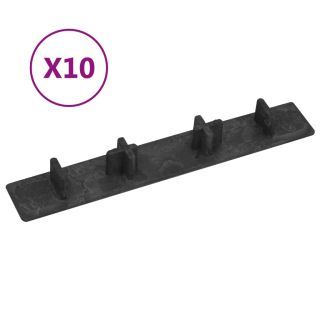 terrassilaua otsakorgid 10 tk, must, plast