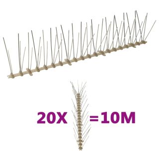 5-realine plastist linnupiikide komplekt, 20 tk, 10 m